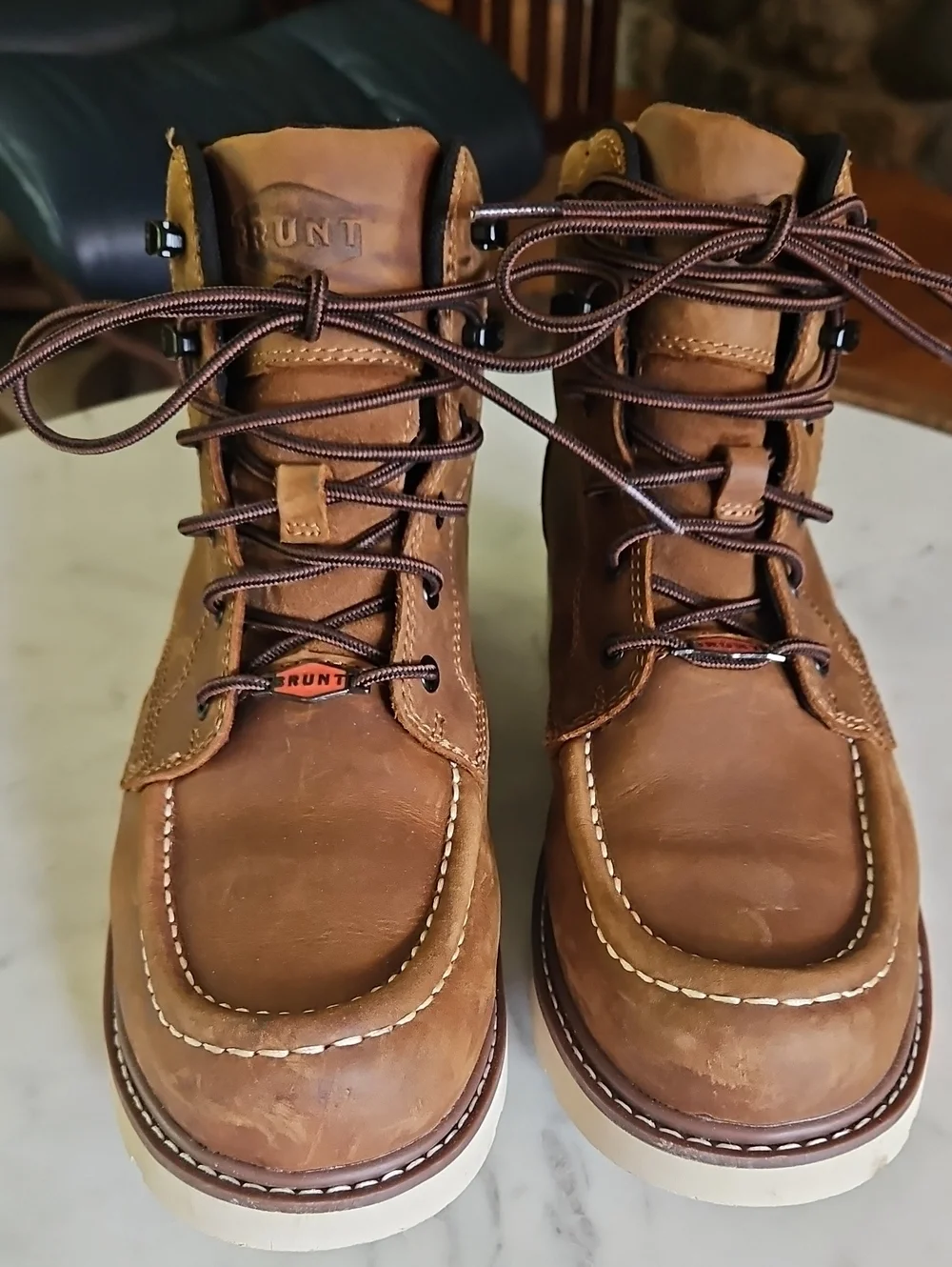 Brunt Marin Waterproof Men's Brown Leather Composite Toe Work Boots 6 Inch